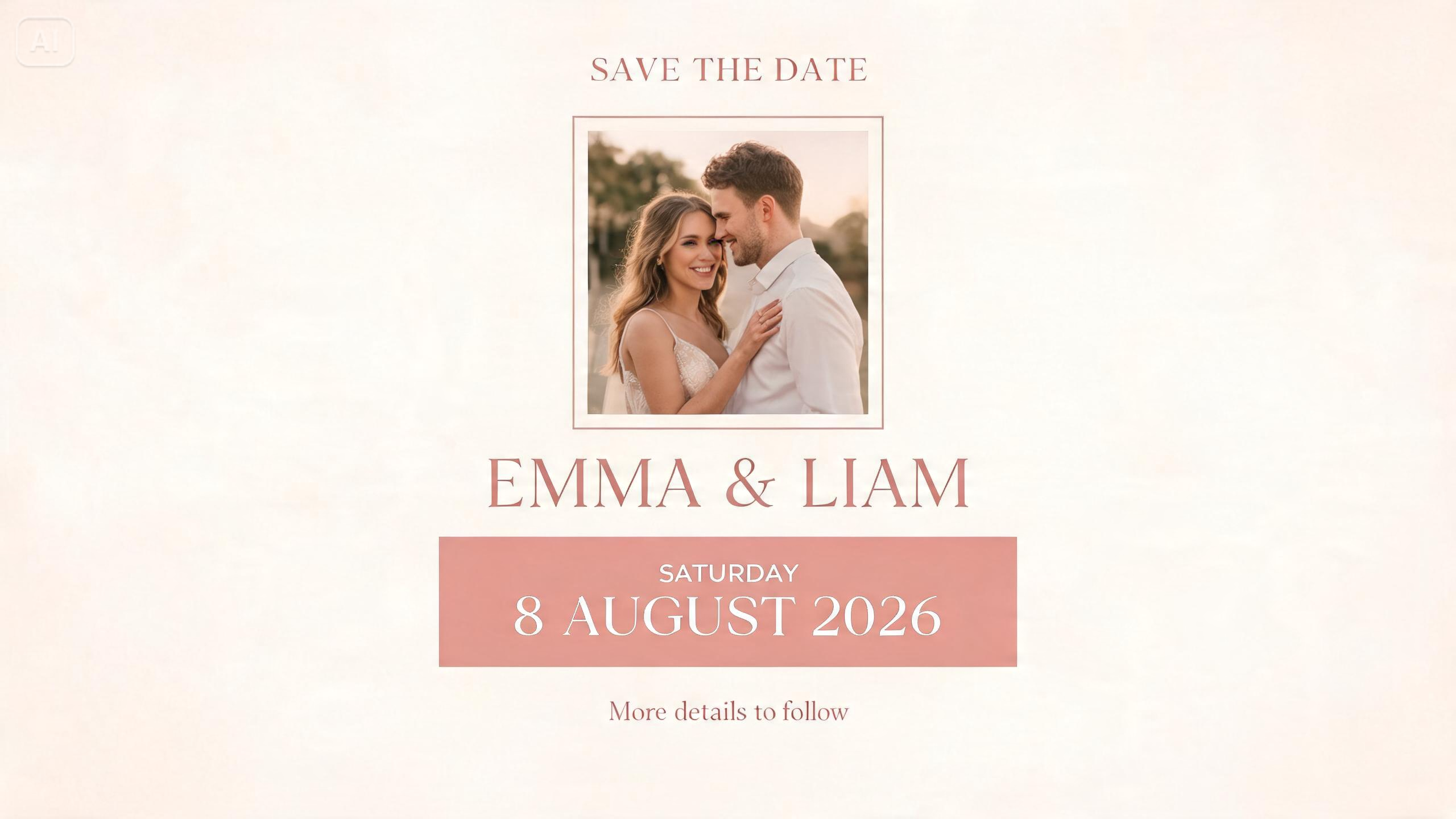 Prompt for photo save the date cards