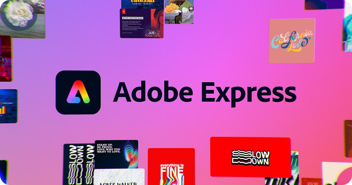 Interface Adobe Express