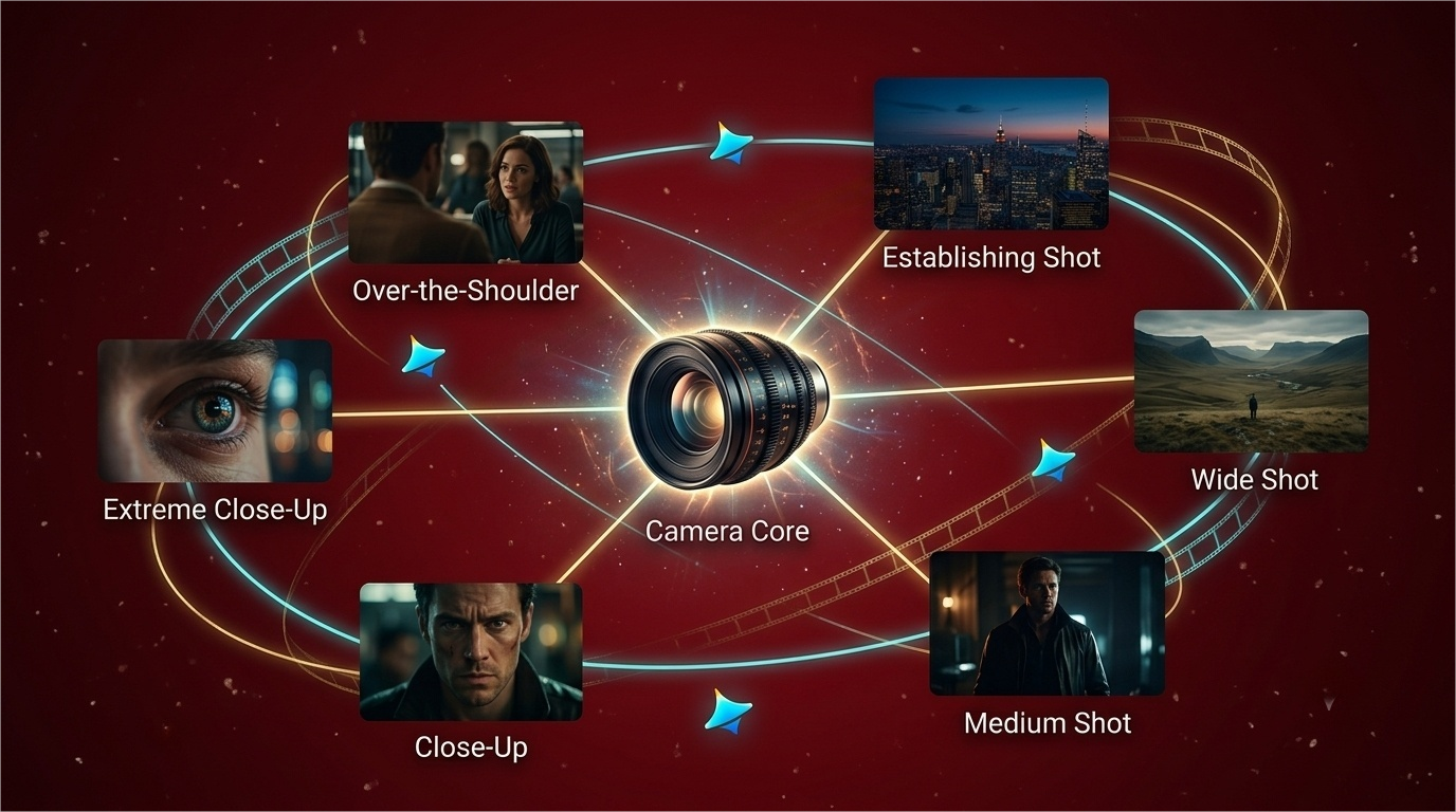 Dreamina AI generating cinematic scenes with dramatic lighting, depth of field, and anamorphic lens effects for film-grade storyboards and trailers.