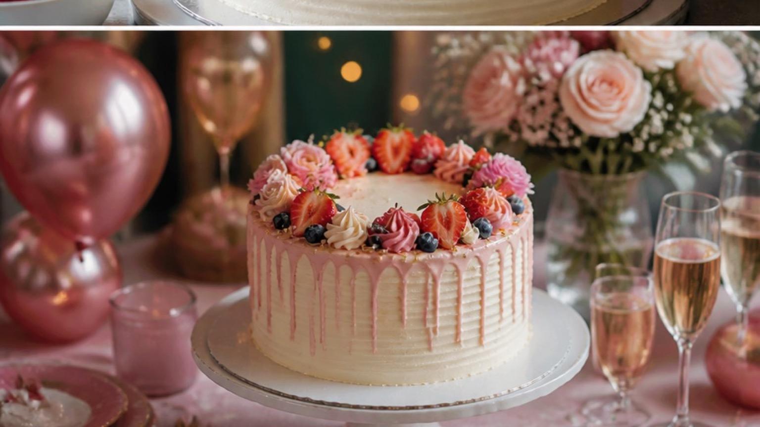 AI Cake Image Prompts - Ritratto di torta finito