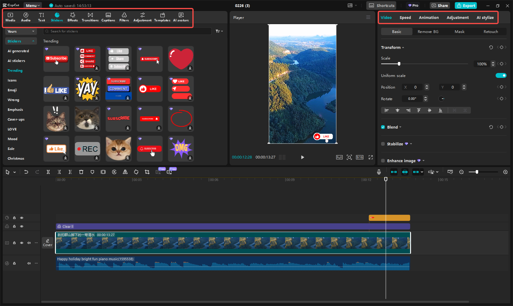 Editar carrete en CapCut