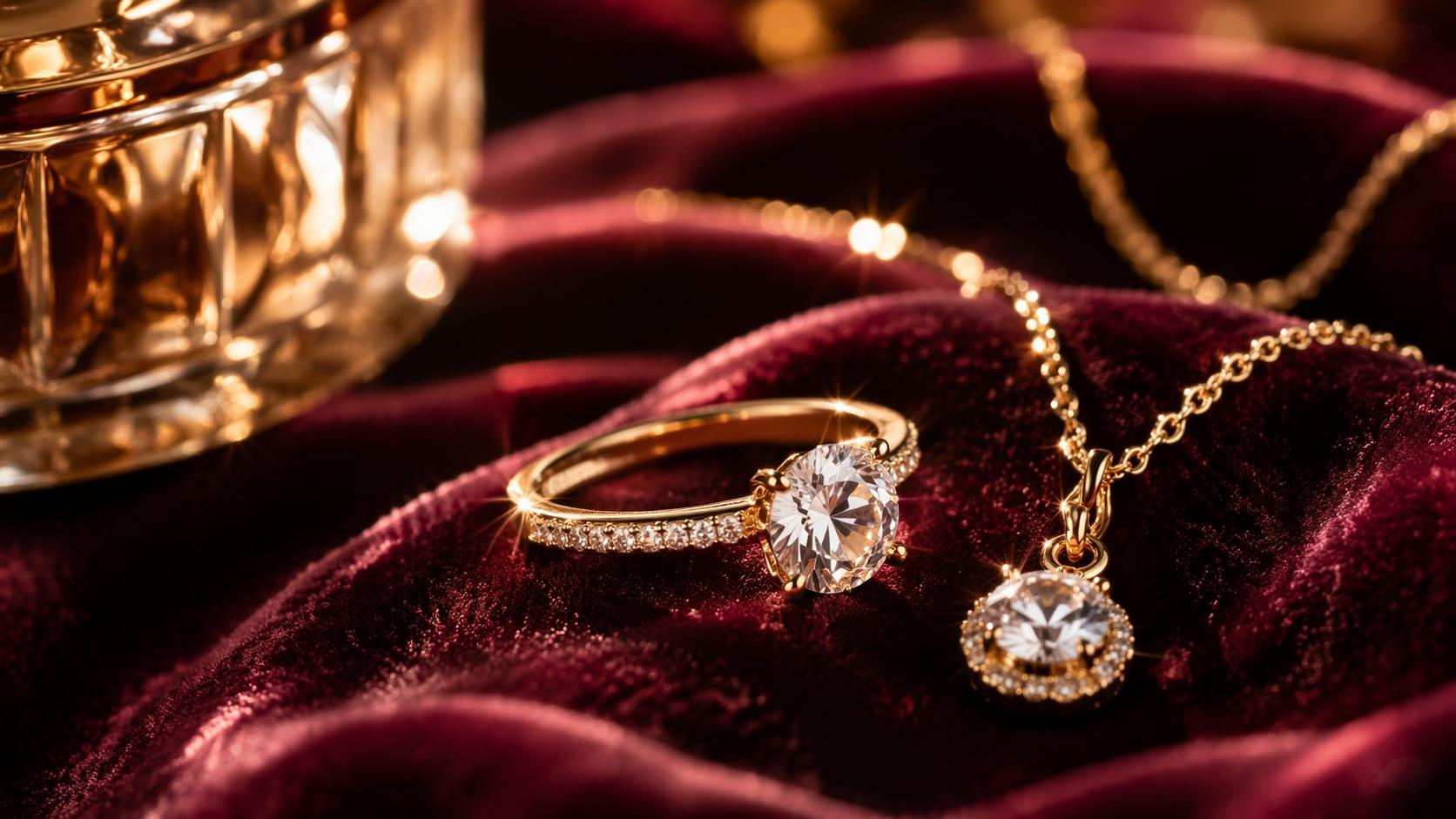 Dreamina product advertisement prompts prompt example 5: Jewelry macro ad