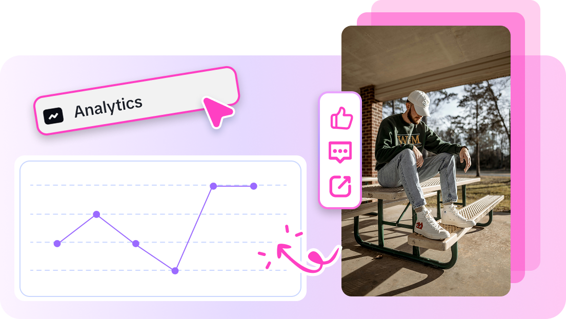 Pippit's Auto-Publishing calendar interface or Analytics dashboard displaying content performance metrics