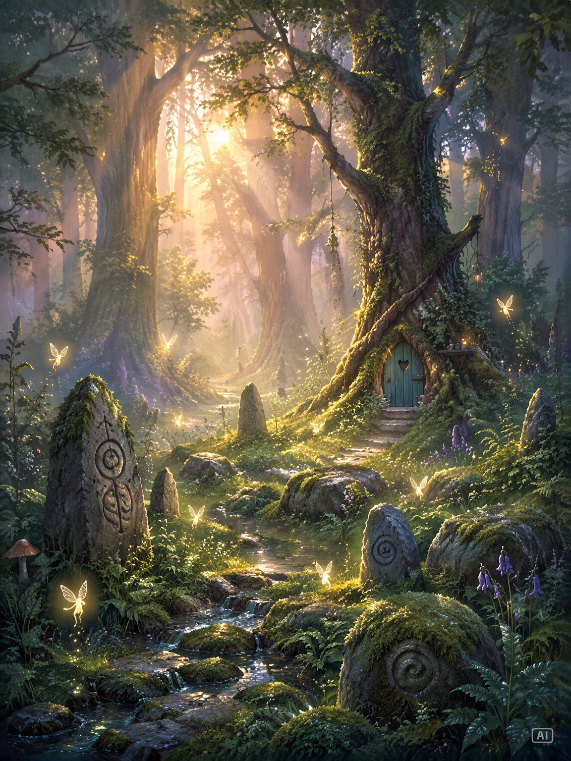 Misty forest anime landscape prompt generated by Pippit