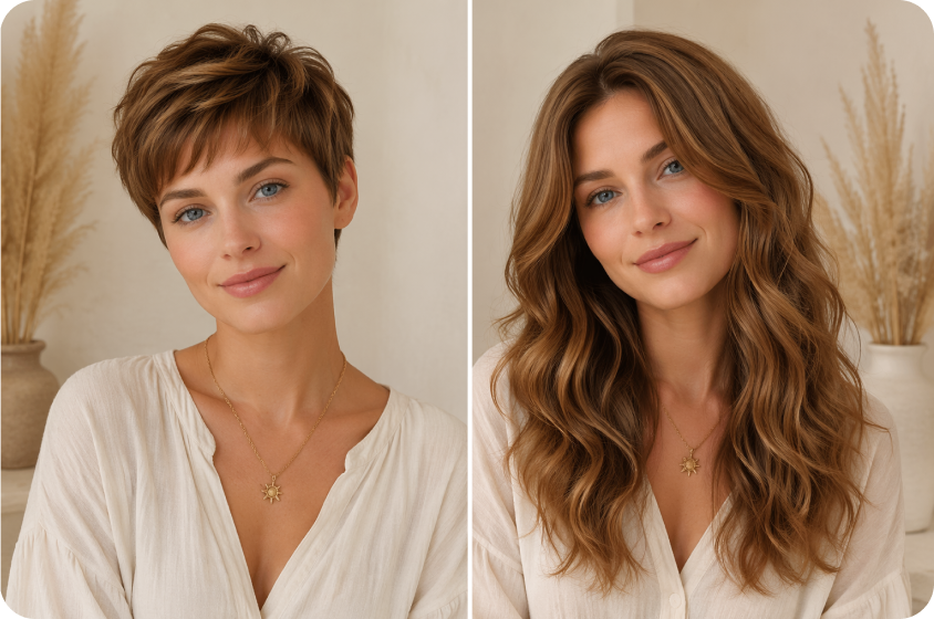 Testez les cheveux longs en toute sécurité en ligne