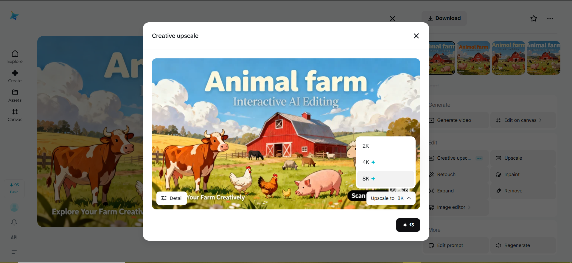 Creativo di alto livello per affinare il poster della fattoria degli animali