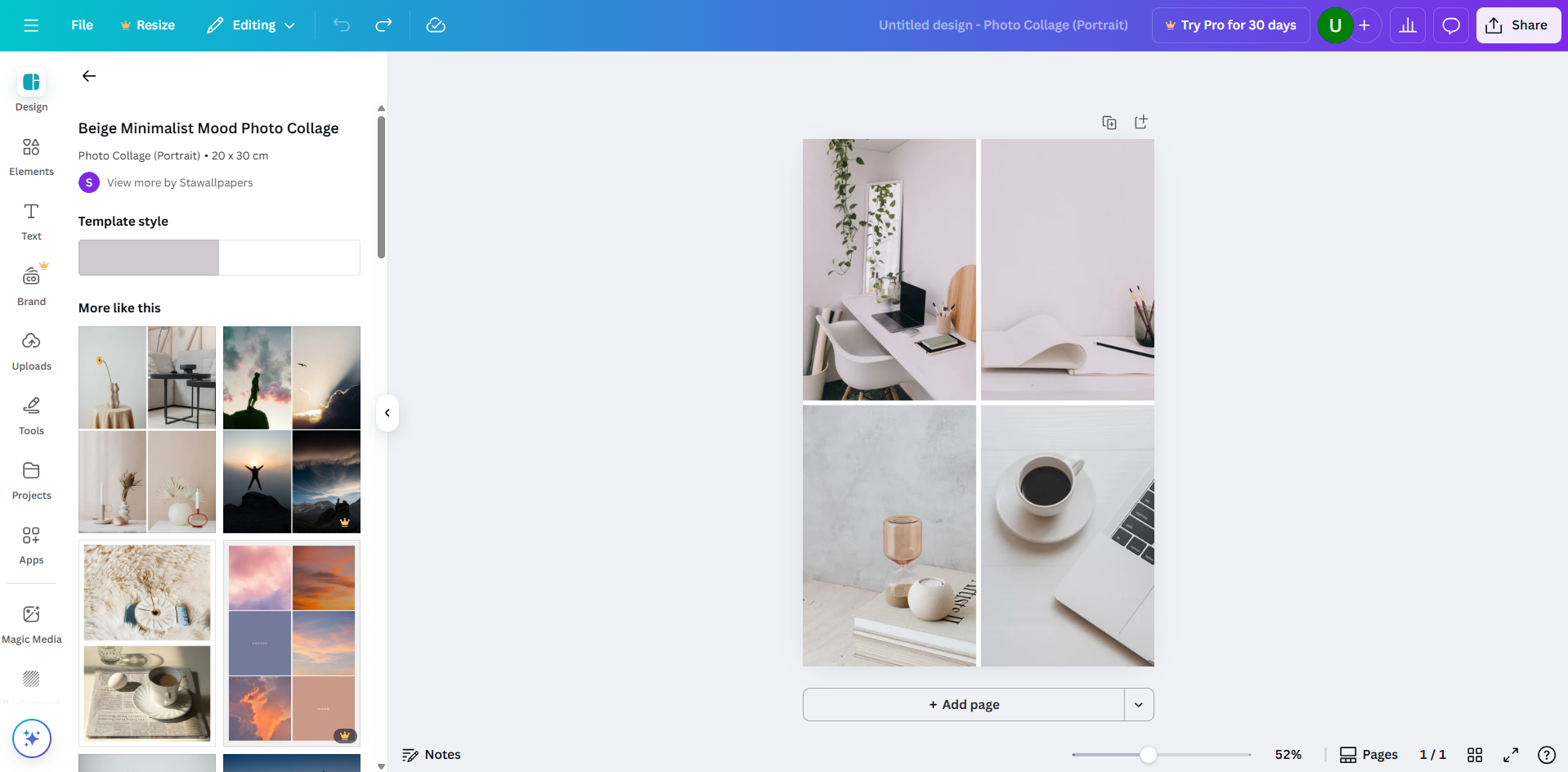 A creative Canva photo collage