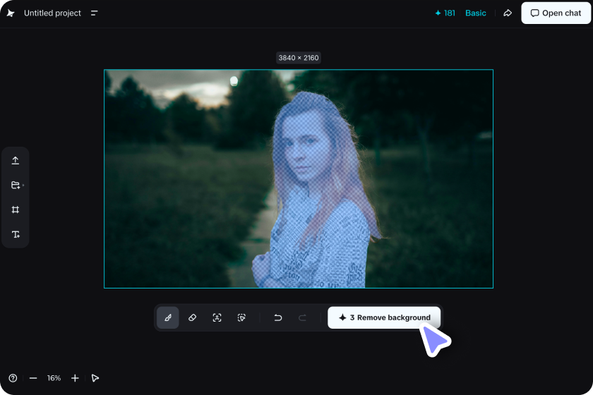 Remova o fundo da imagem no criador de PNG online do Dreamina