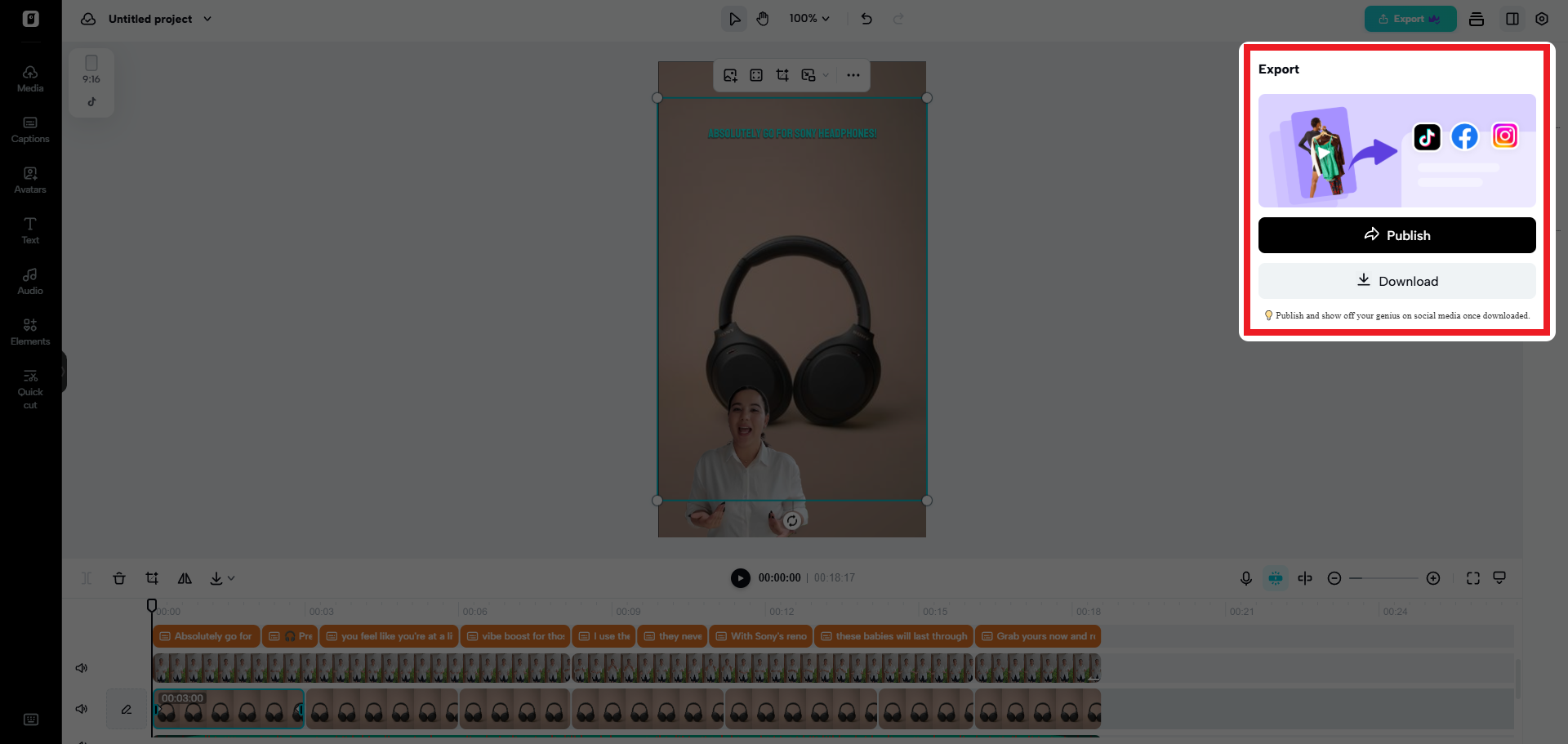 Export your video
