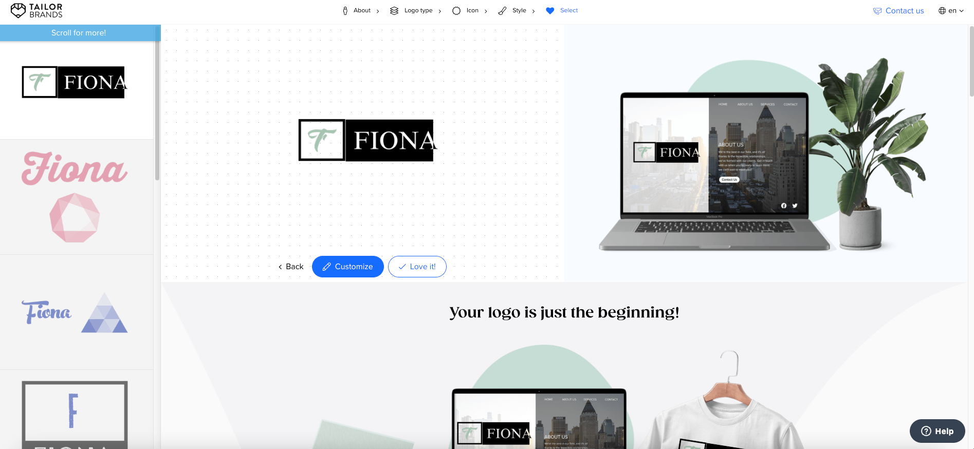 Entering brand details