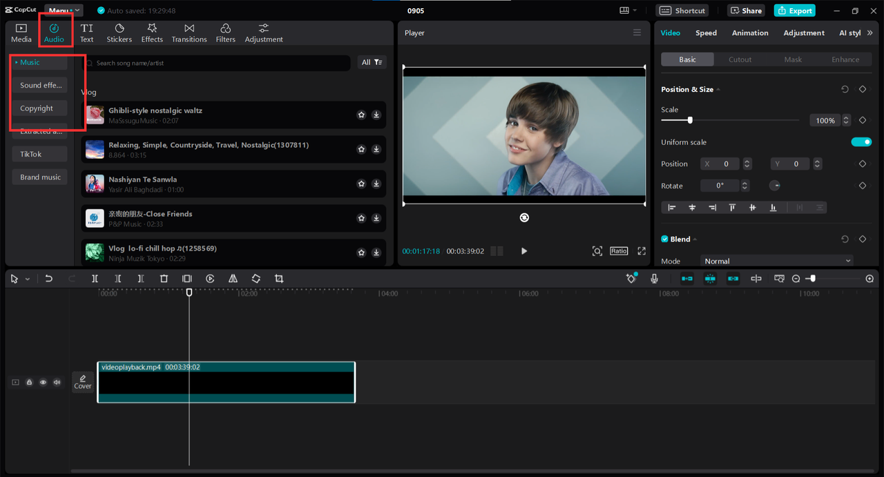 Crea video karaoke sul PC utilizzando CapCut.