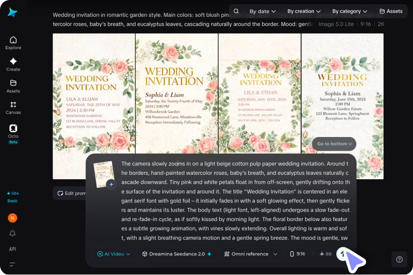 Animasikan desain Anda menjadi video undangan digital