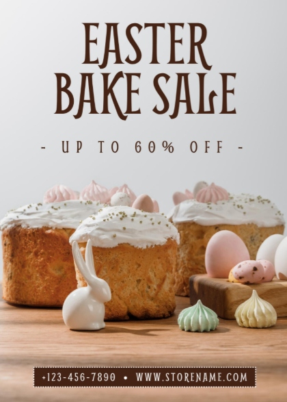 Easter bake sale poster