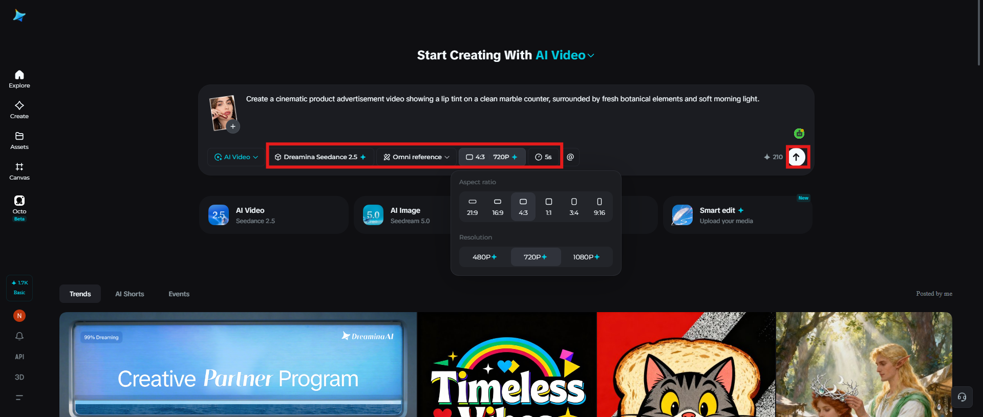 Customize settings and generate