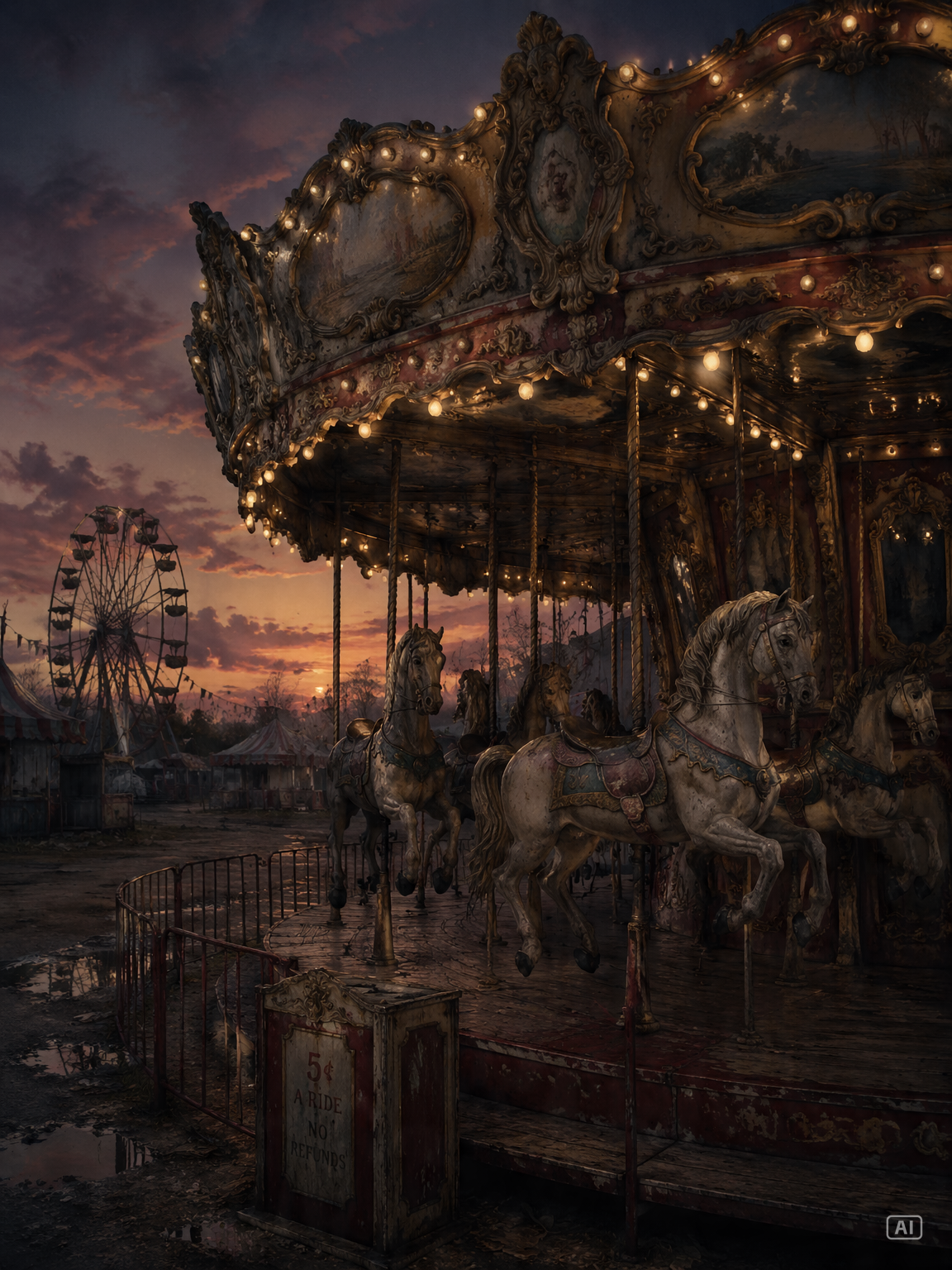Empty carousel writing prompt image generated by Pippit
