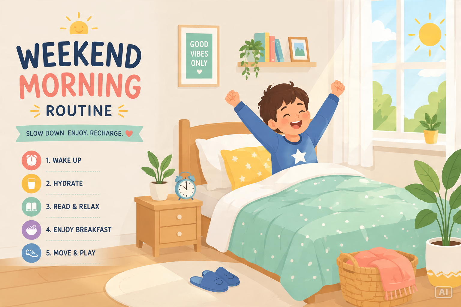 All About Me weekend routine slide generated by Pippit