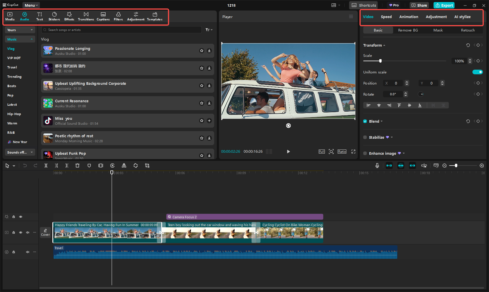 Edit the video