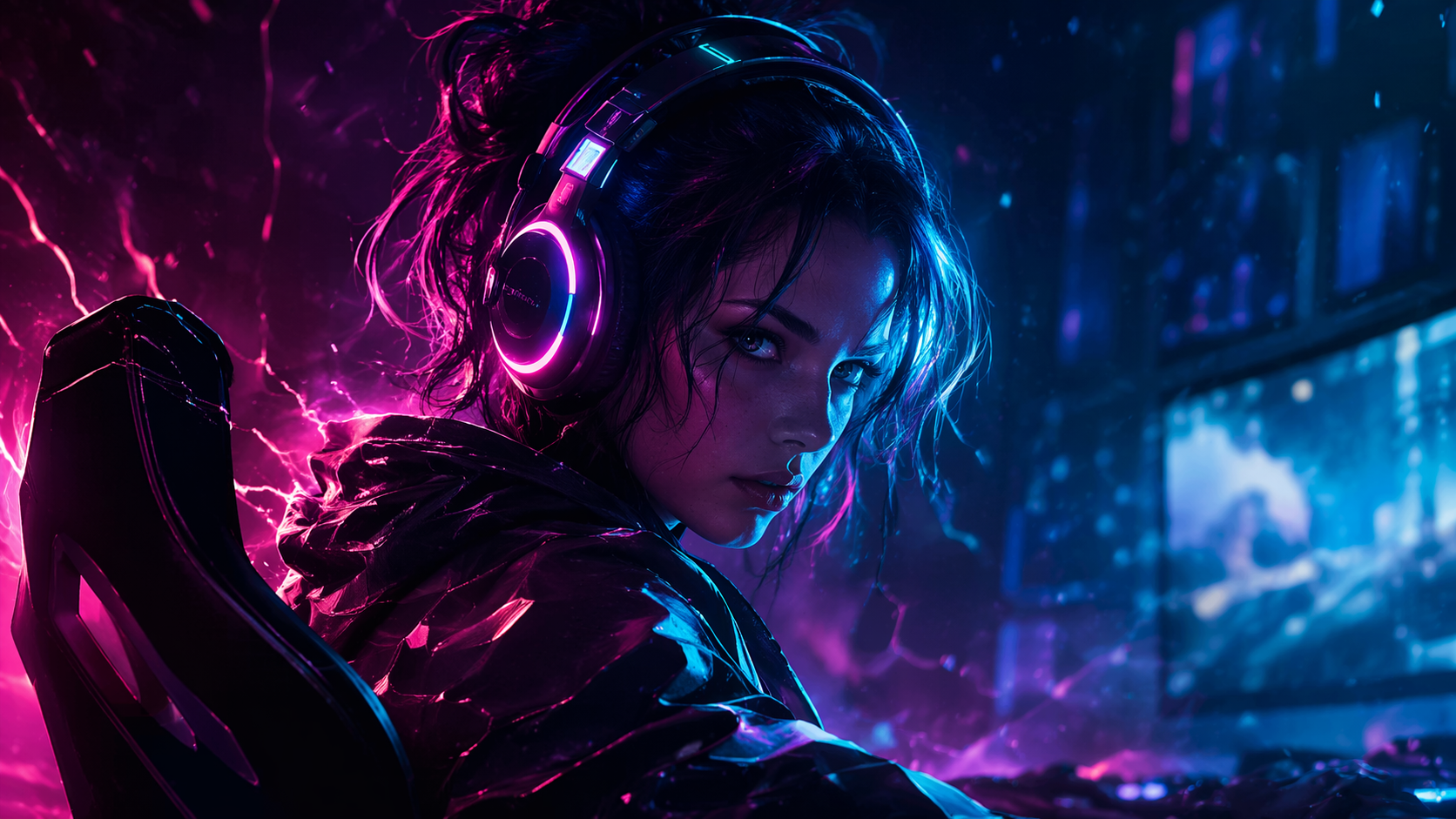 Dreamina AI gamer filter prompt example 1: Neon Gamer Avatar