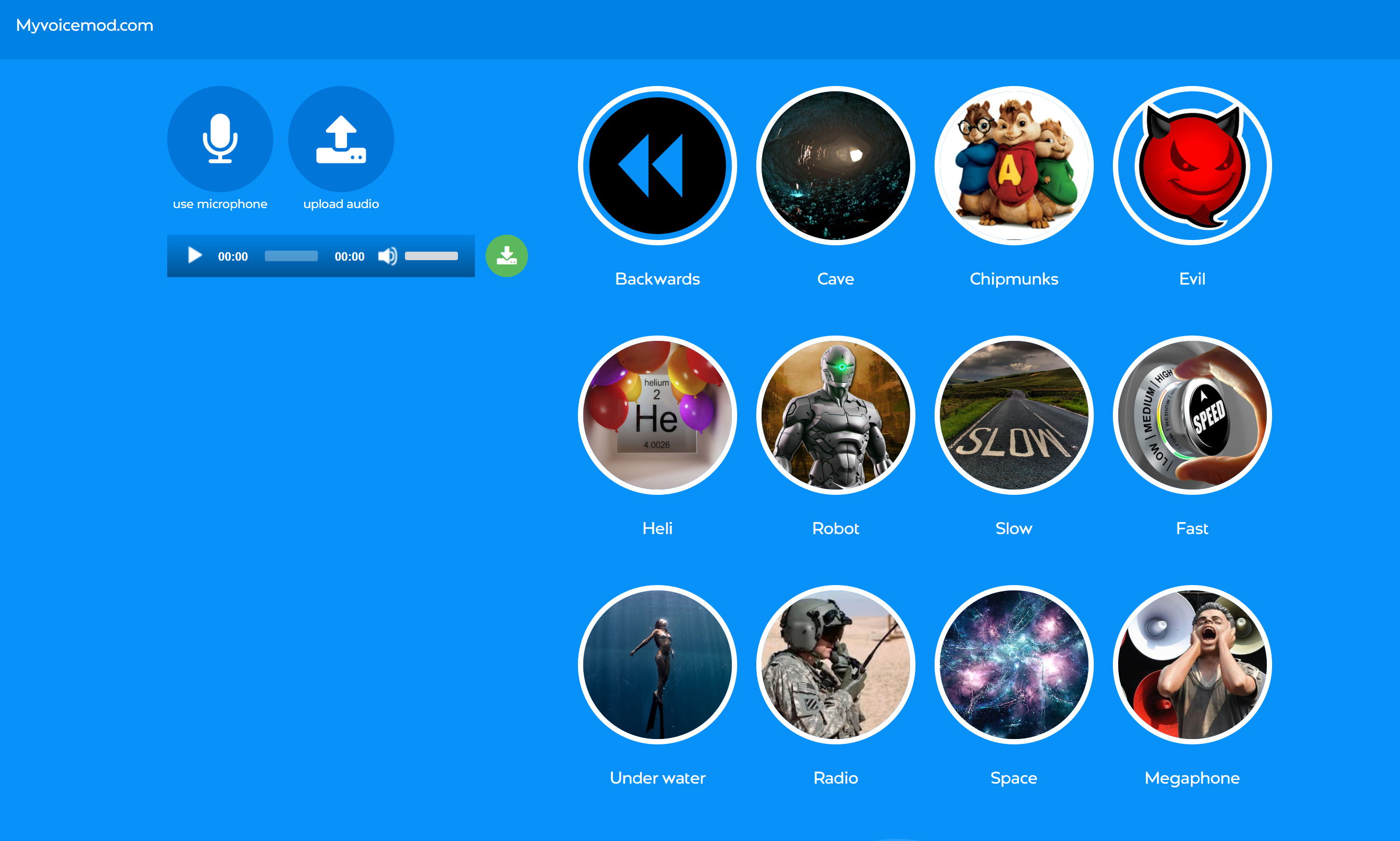 Interfejs MyVoiceMod - cenny darmowy zmieniacz głosu online