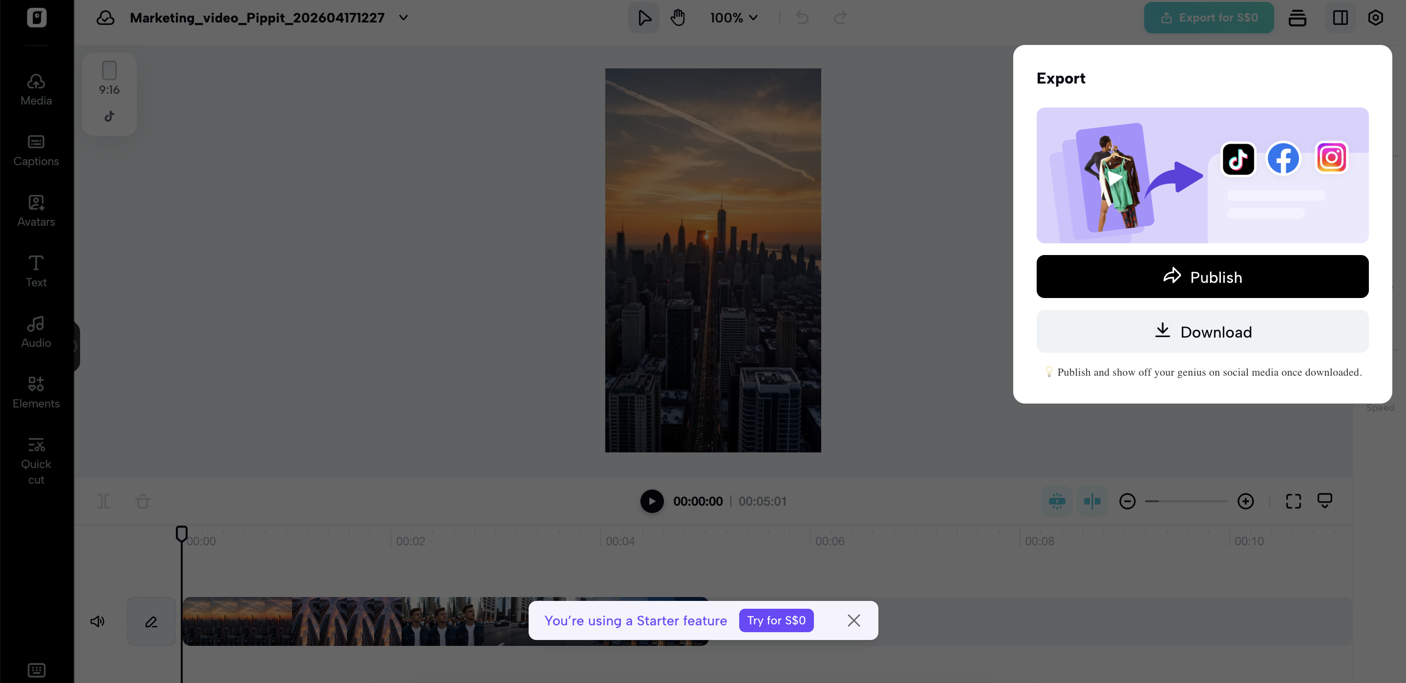 Export your video