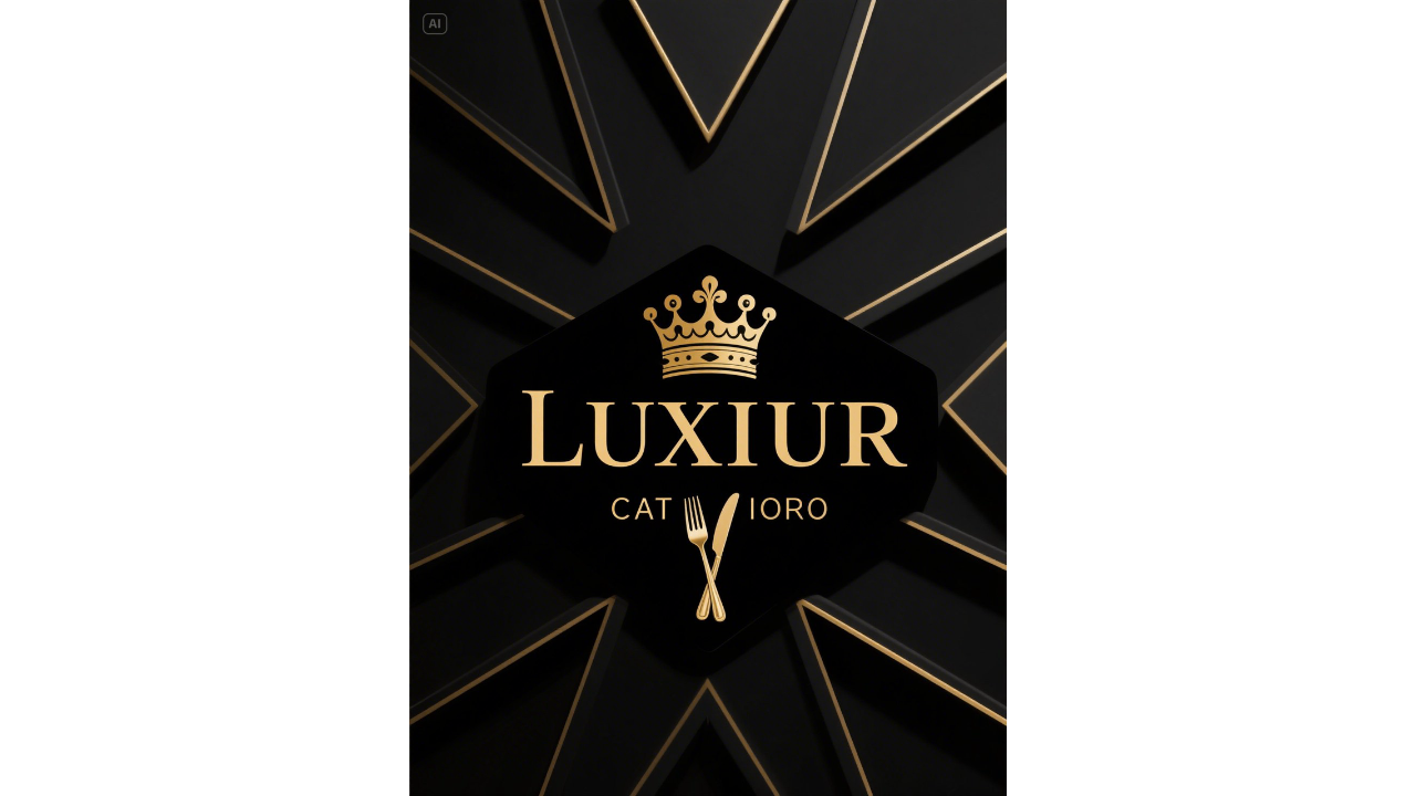 Logo di catering di lusso per ristorazione raffinata