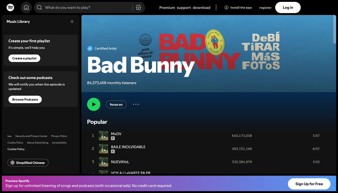 Bad Bunny : règne de trois ans