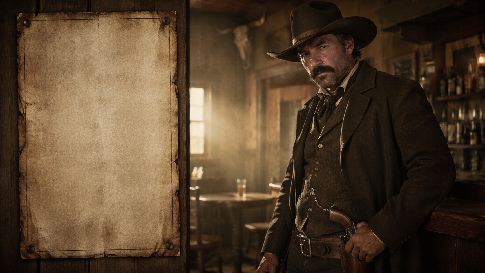 Dreamina Old West Wanted Poster prompt example 3: Frontier Sheriff Look