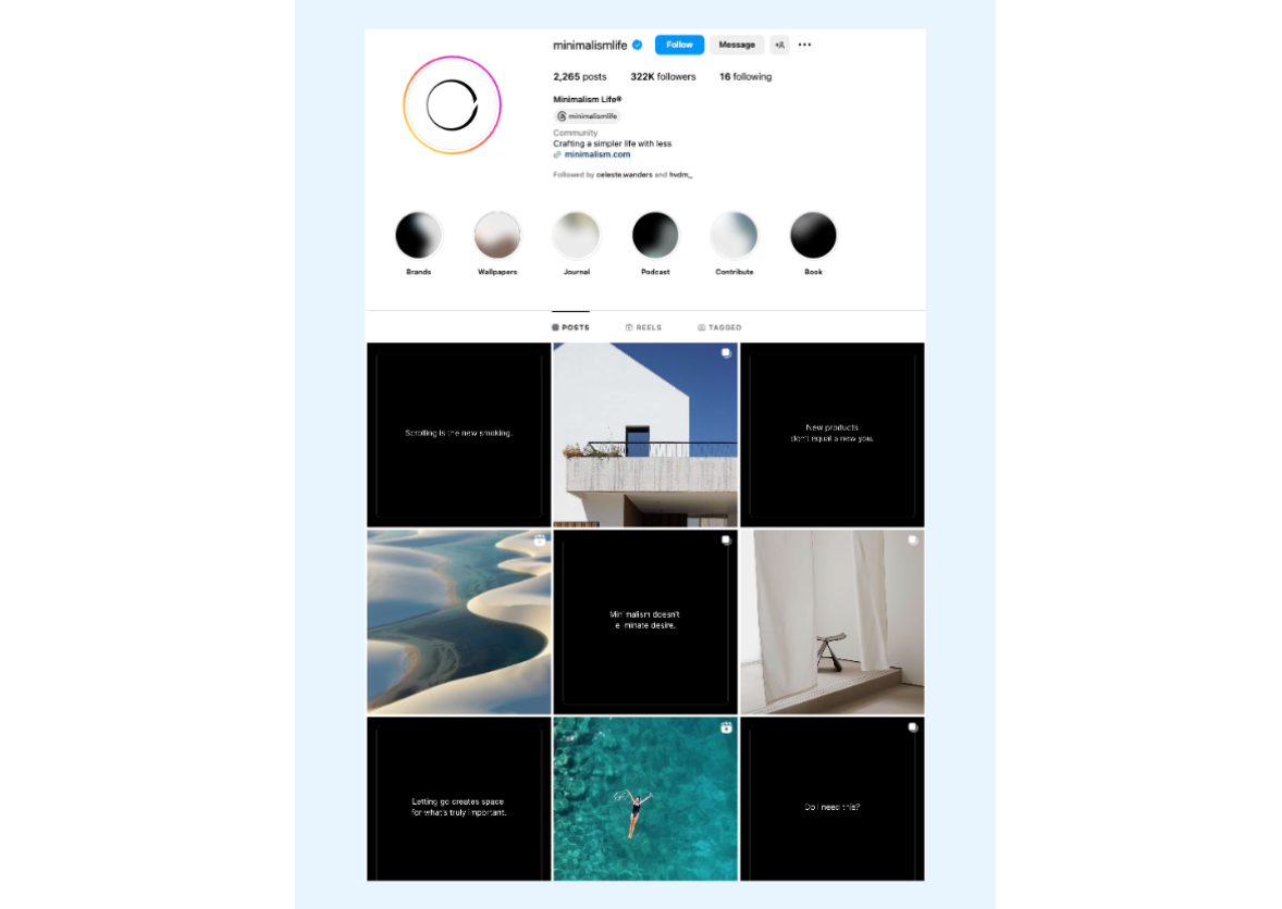 Effet de damier - meilleure nouvelle idée de mise en page de profil Instagram