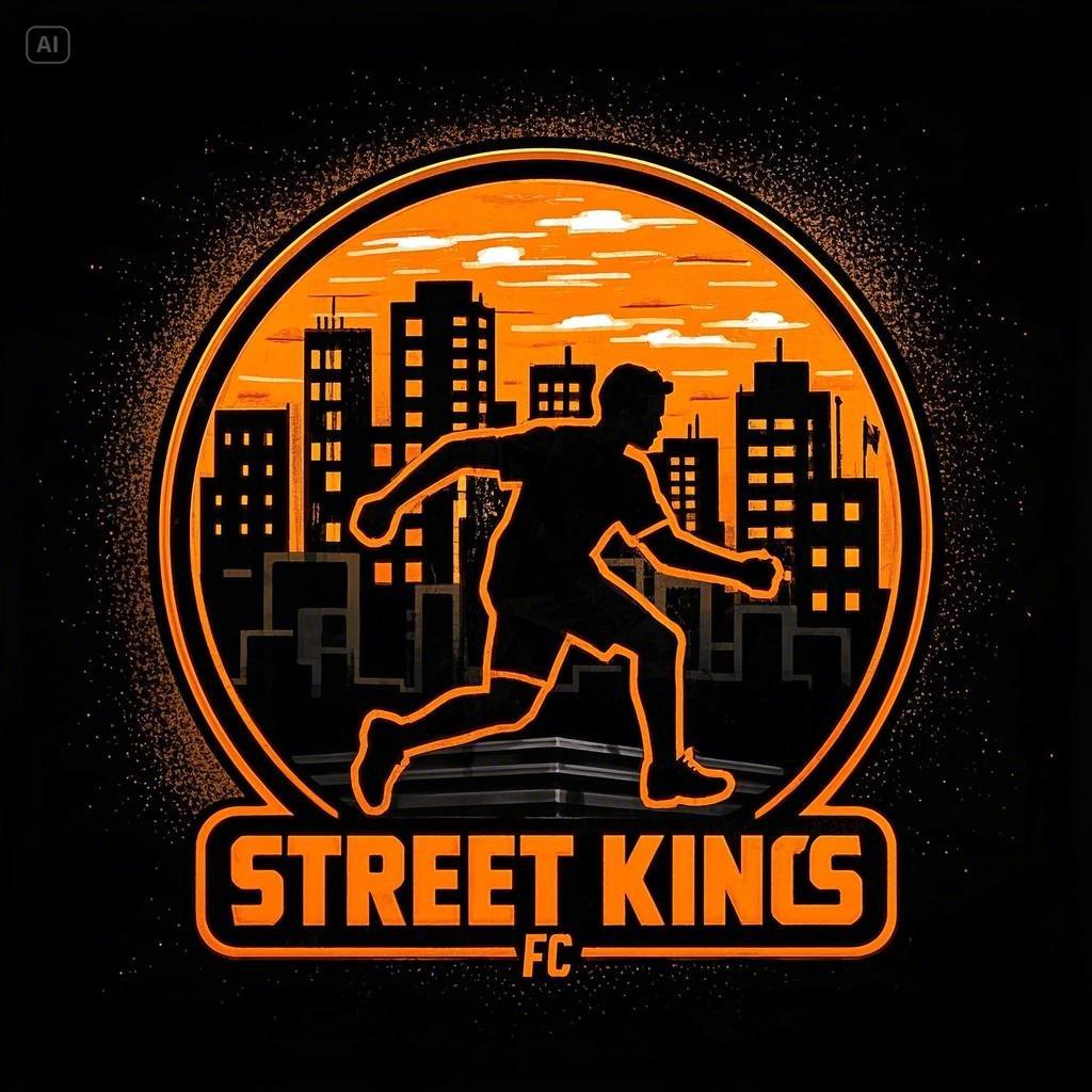 Badge ng soccer sa kalye sa lungsod