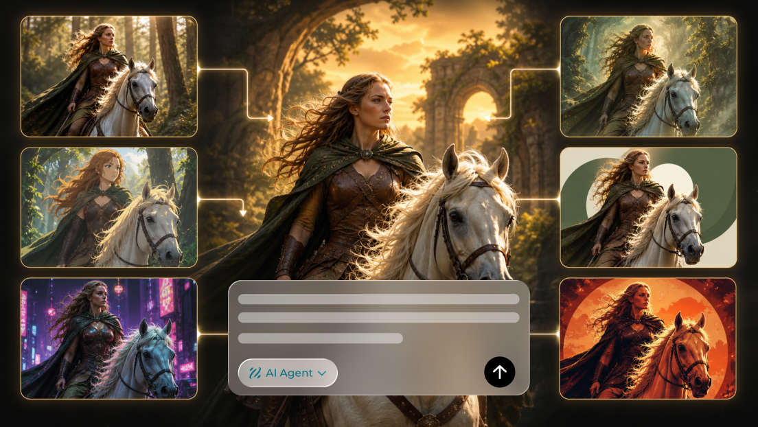 Multi-style exploration with AI creative agent