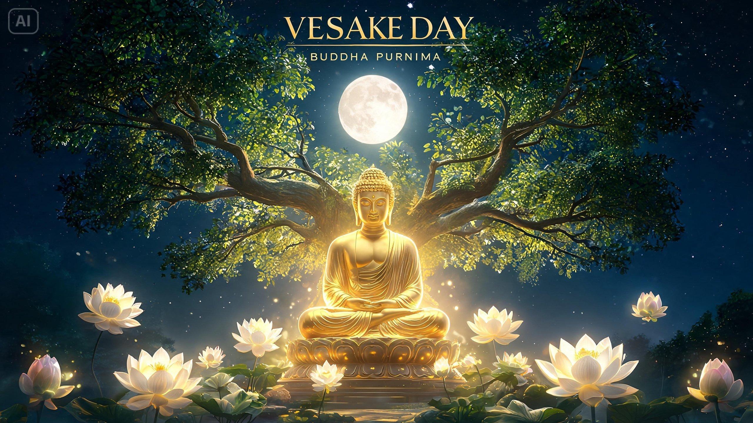 Vesak Day poster background