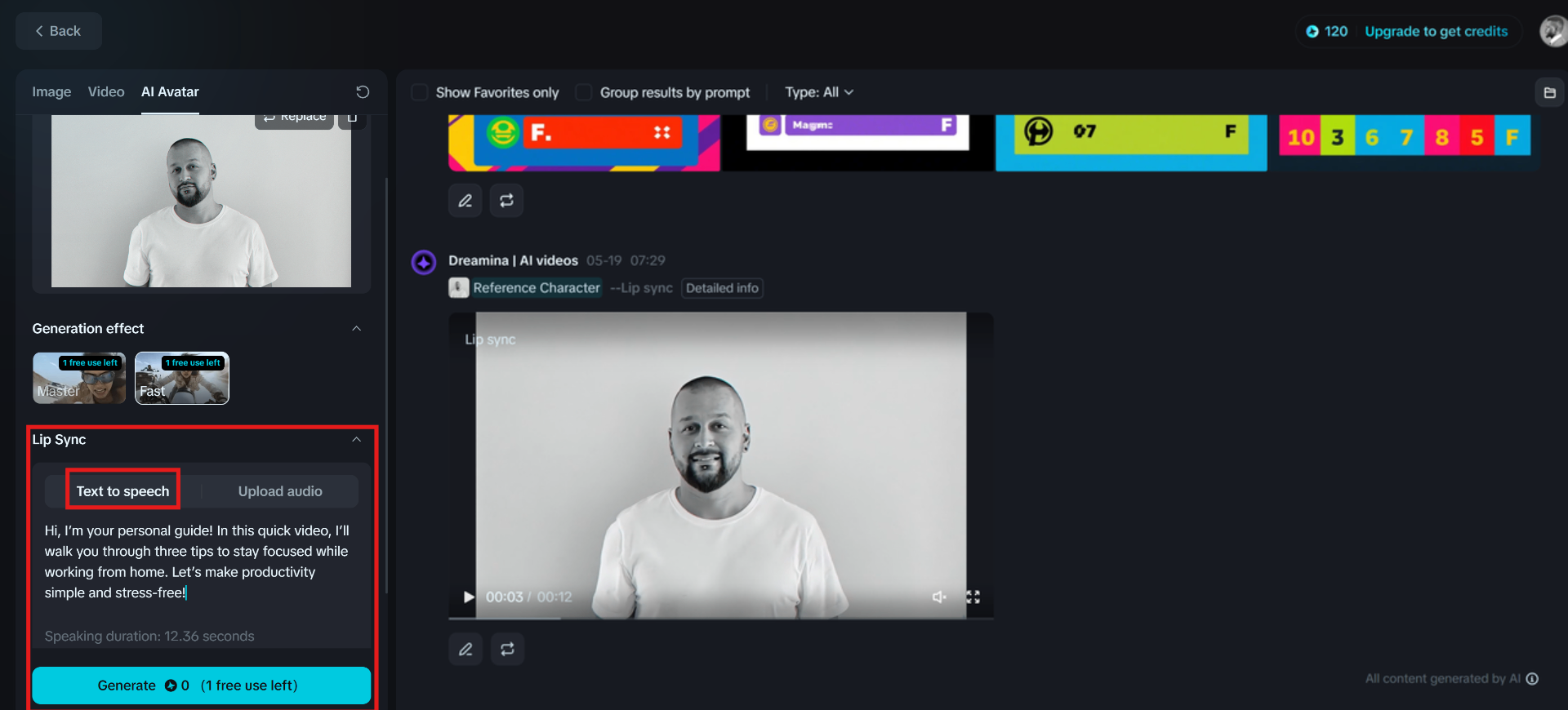 Dreamina: Gerador IA de vídeo de avatar falante grátis
