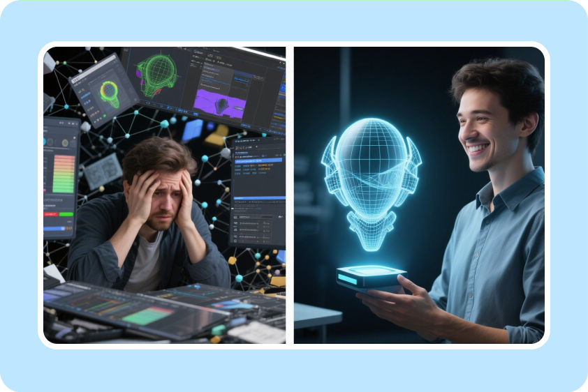 Modelli 3D AI con idee