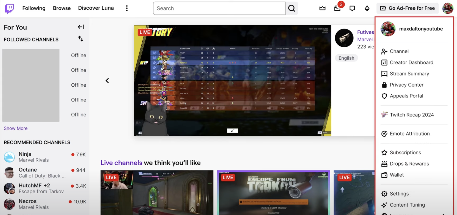 twitch フォロワー 確認