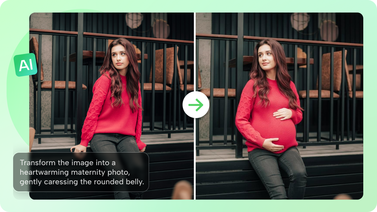 Gawing maternity portrait ang mga larawan gamit ang image-to-image