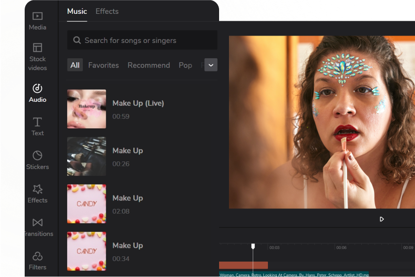 Add music and effects