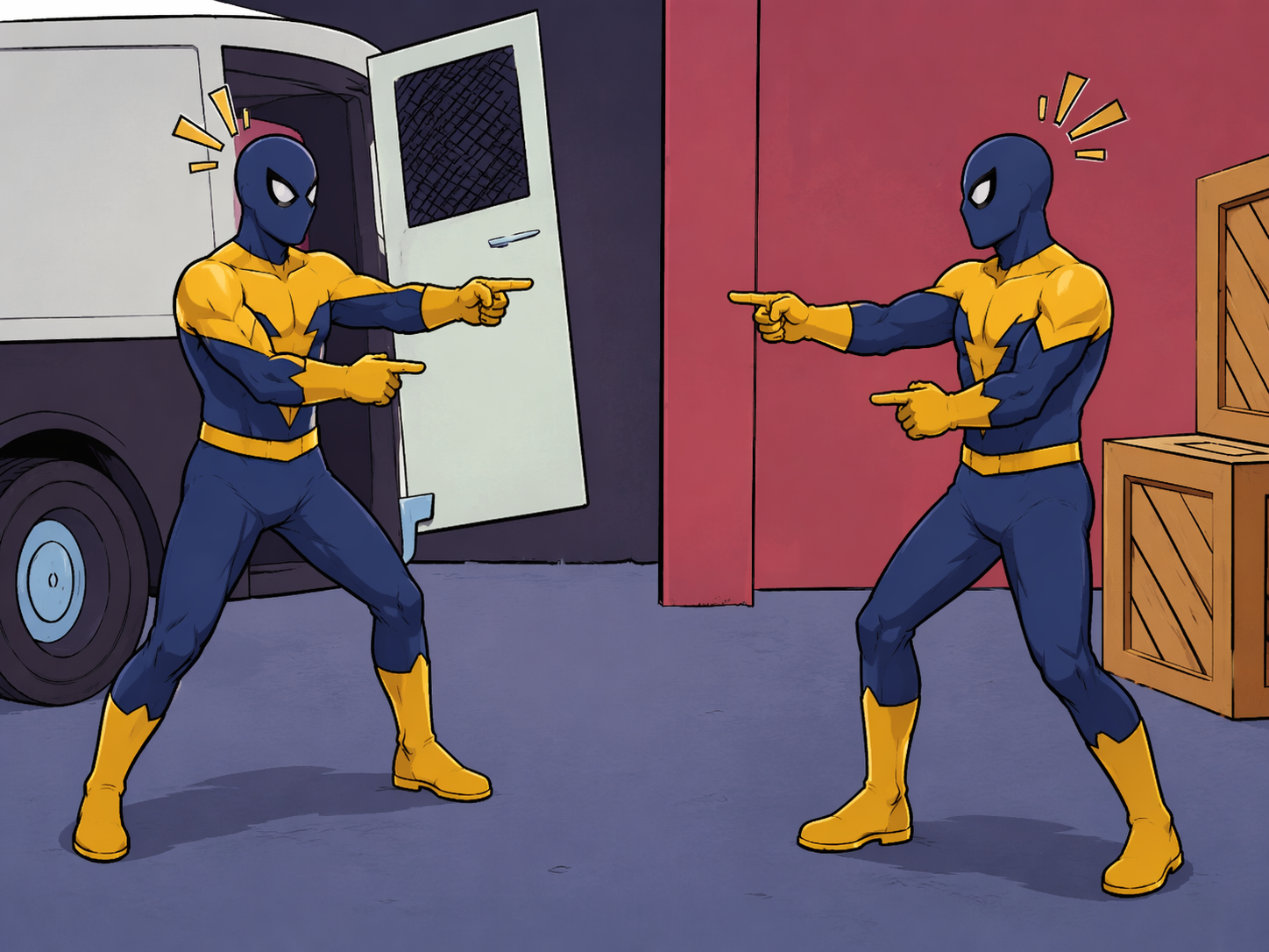 Dreamina Spider-Man wskazuje mem podpowiedź przykład 2