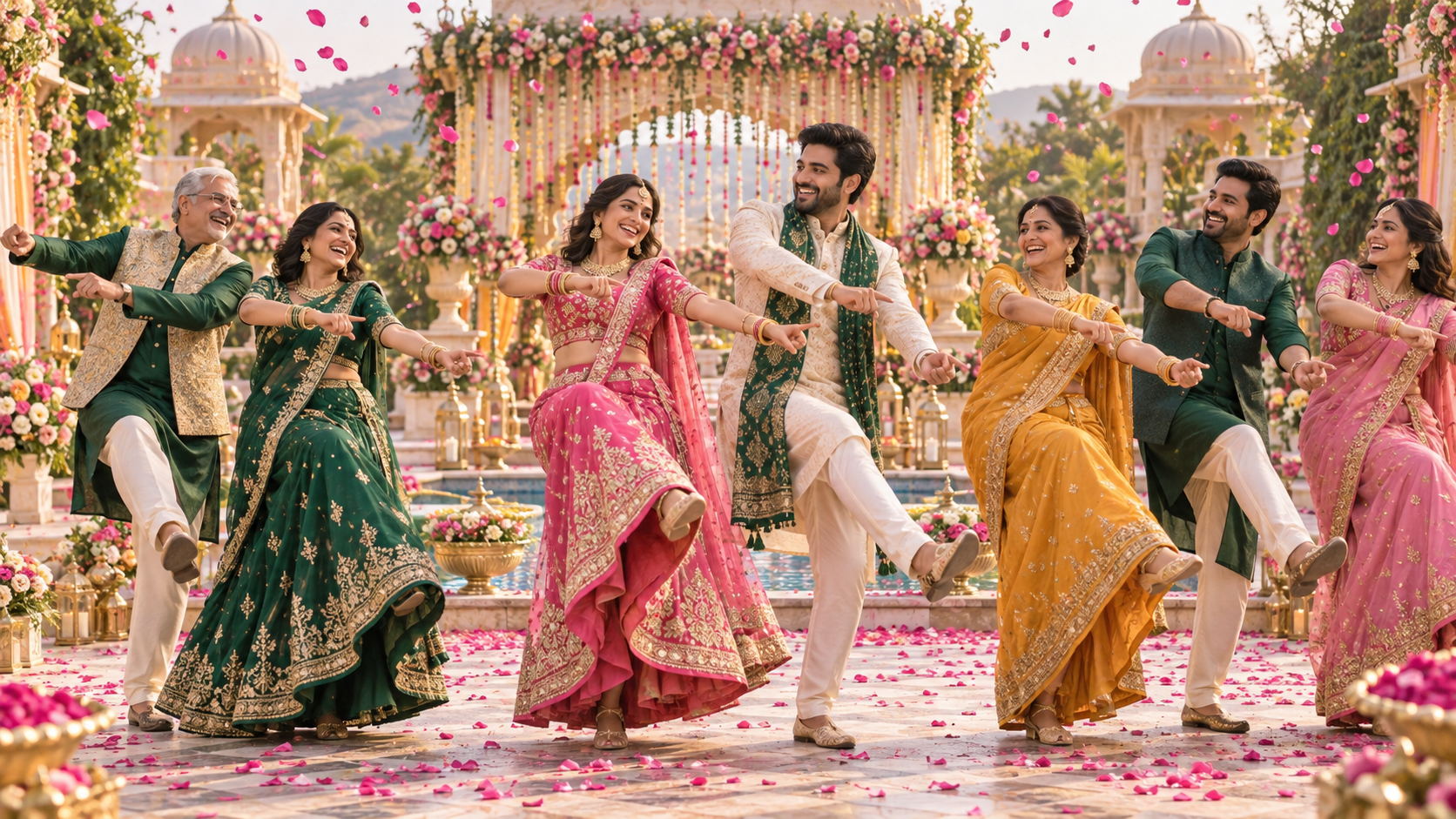 Didi Tera Devar Deewana CapCut template: Colorful Family Group Dance