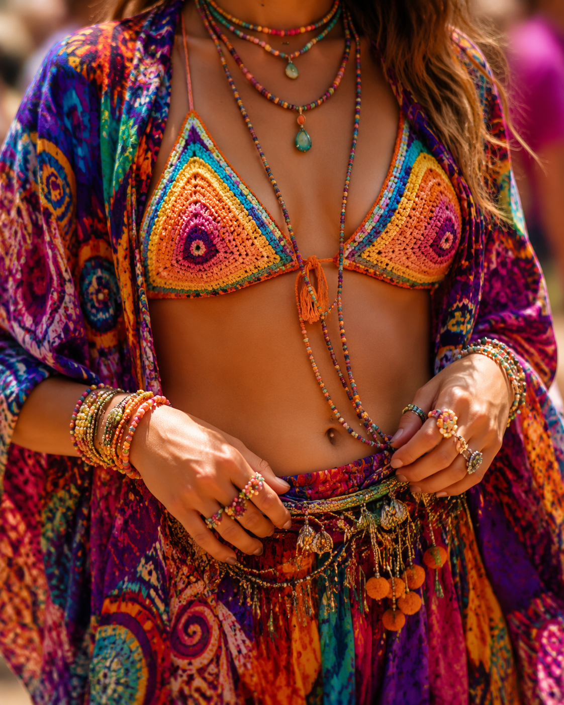 Dreamina festival outfit try on prompt example 4: Crowd-Ready Portrait