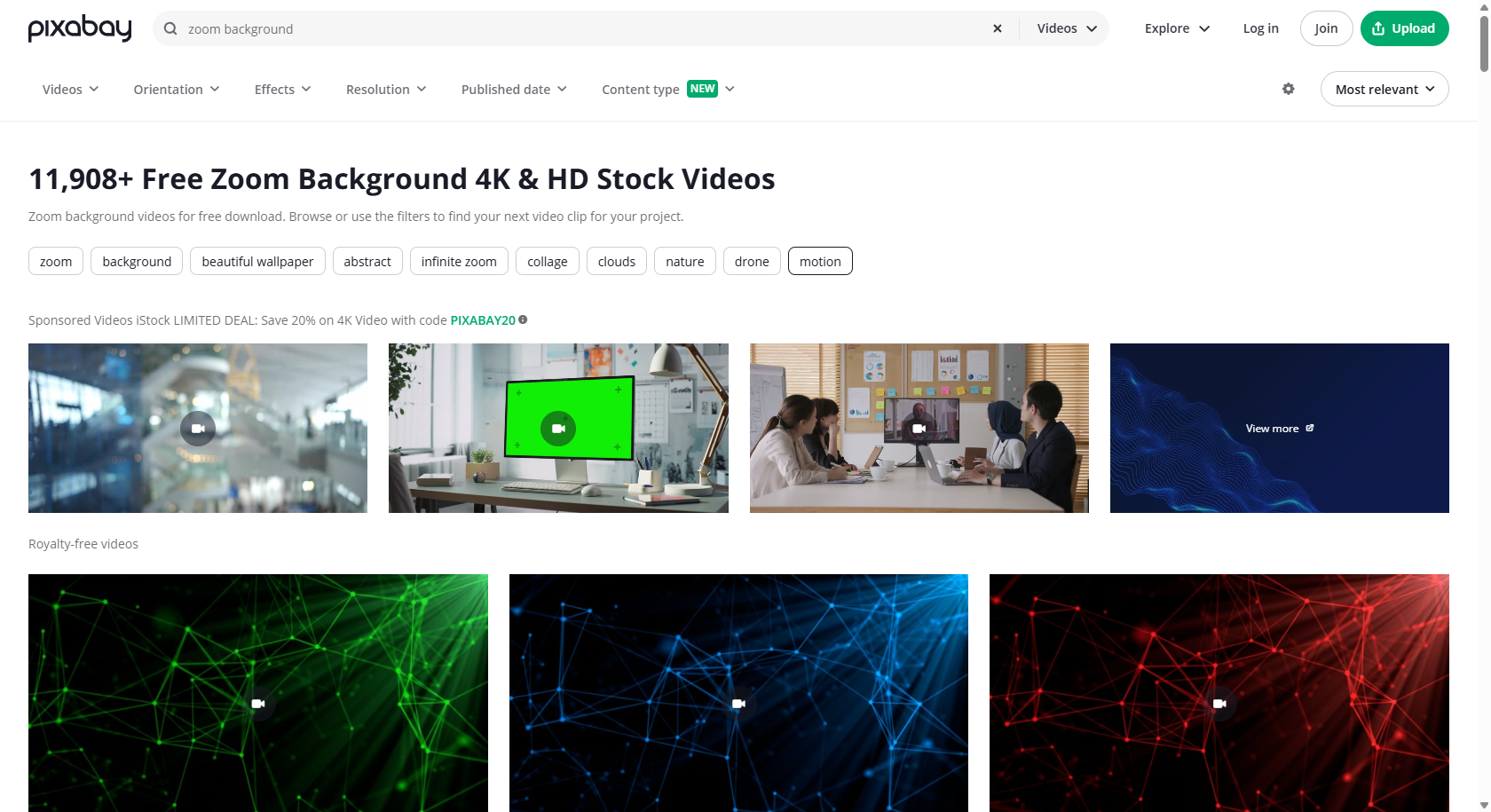 Pixabay Zoom відео фон