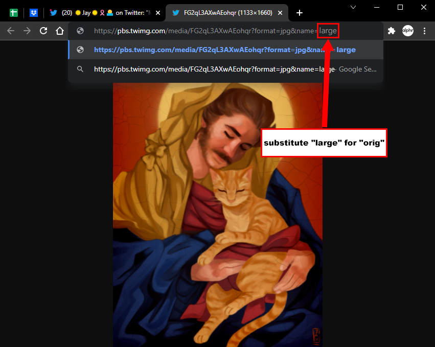 Змінити URL зображення