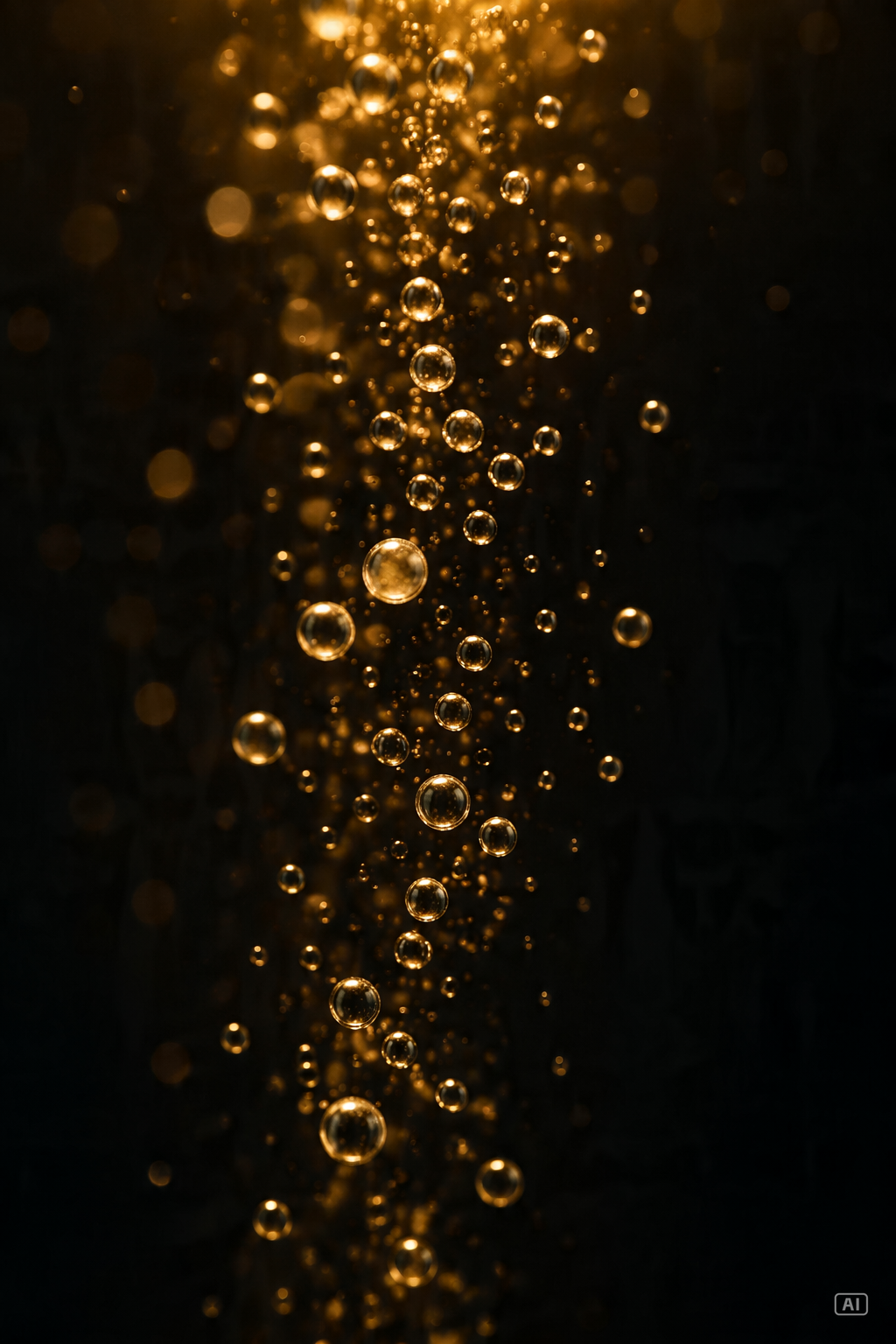 Champagne bubbles New Year wallpaper generated by Pippit