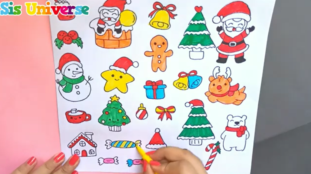 Christmas sticker tags