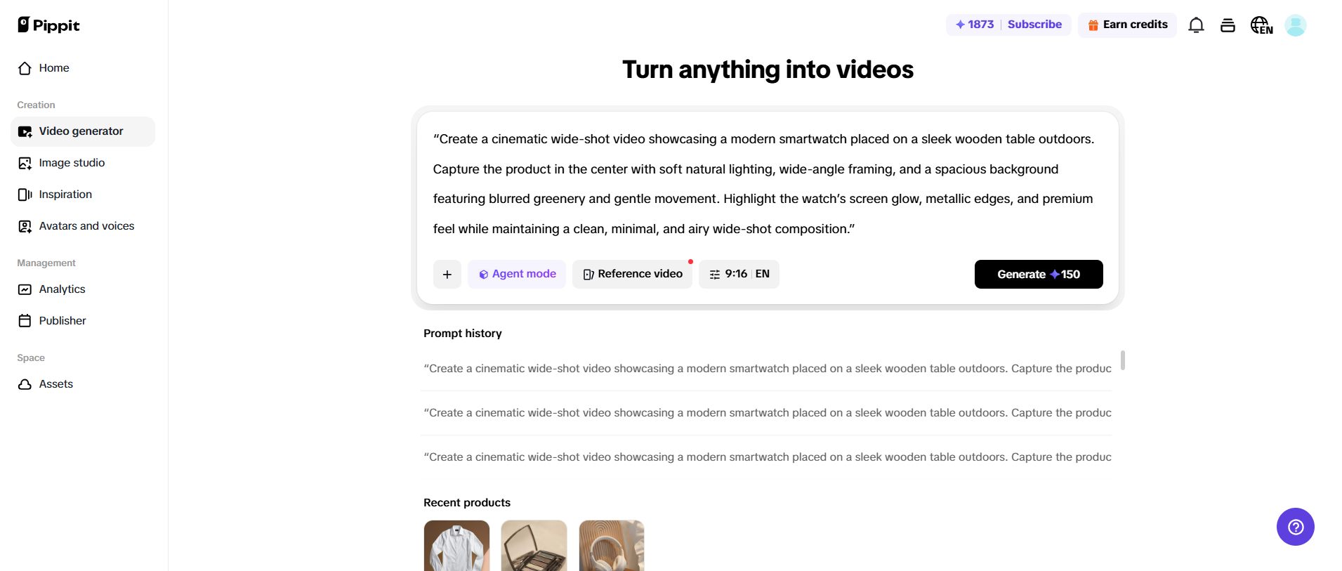 Hasilkan video dari prompt