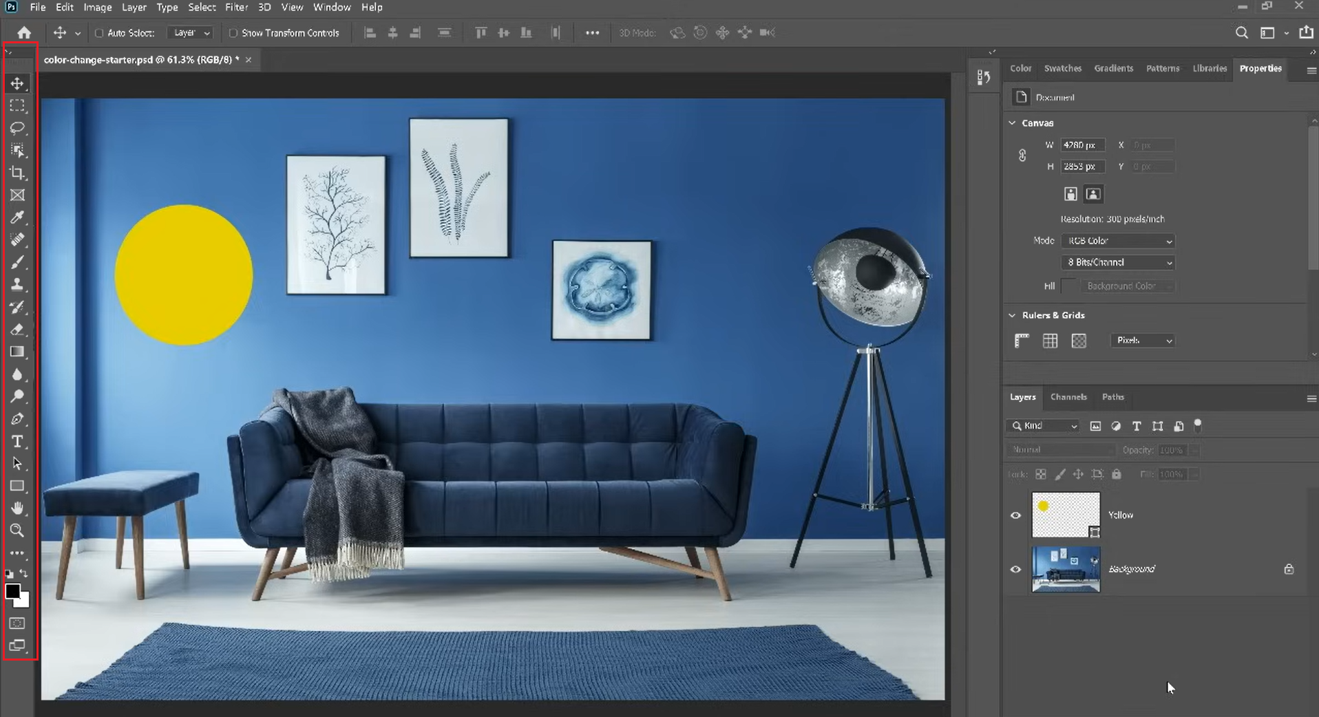 Wie man etwas in Photoshop umfärbt