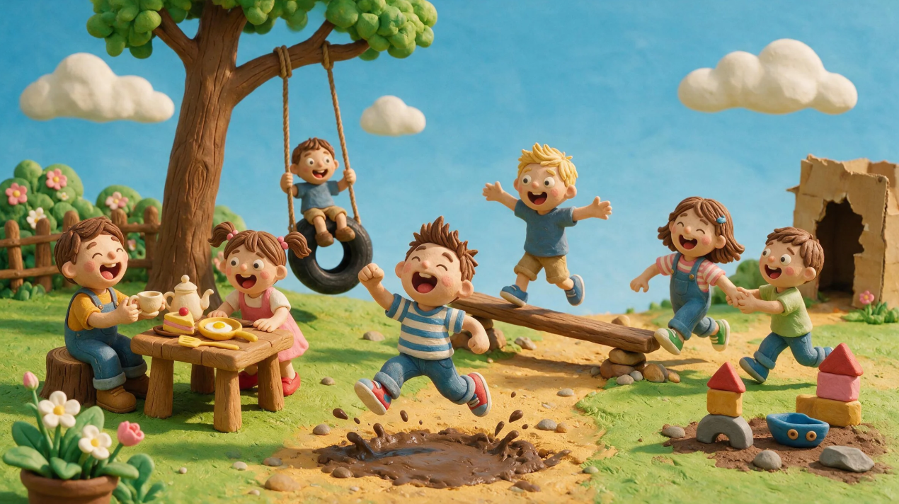 3D clay art visual