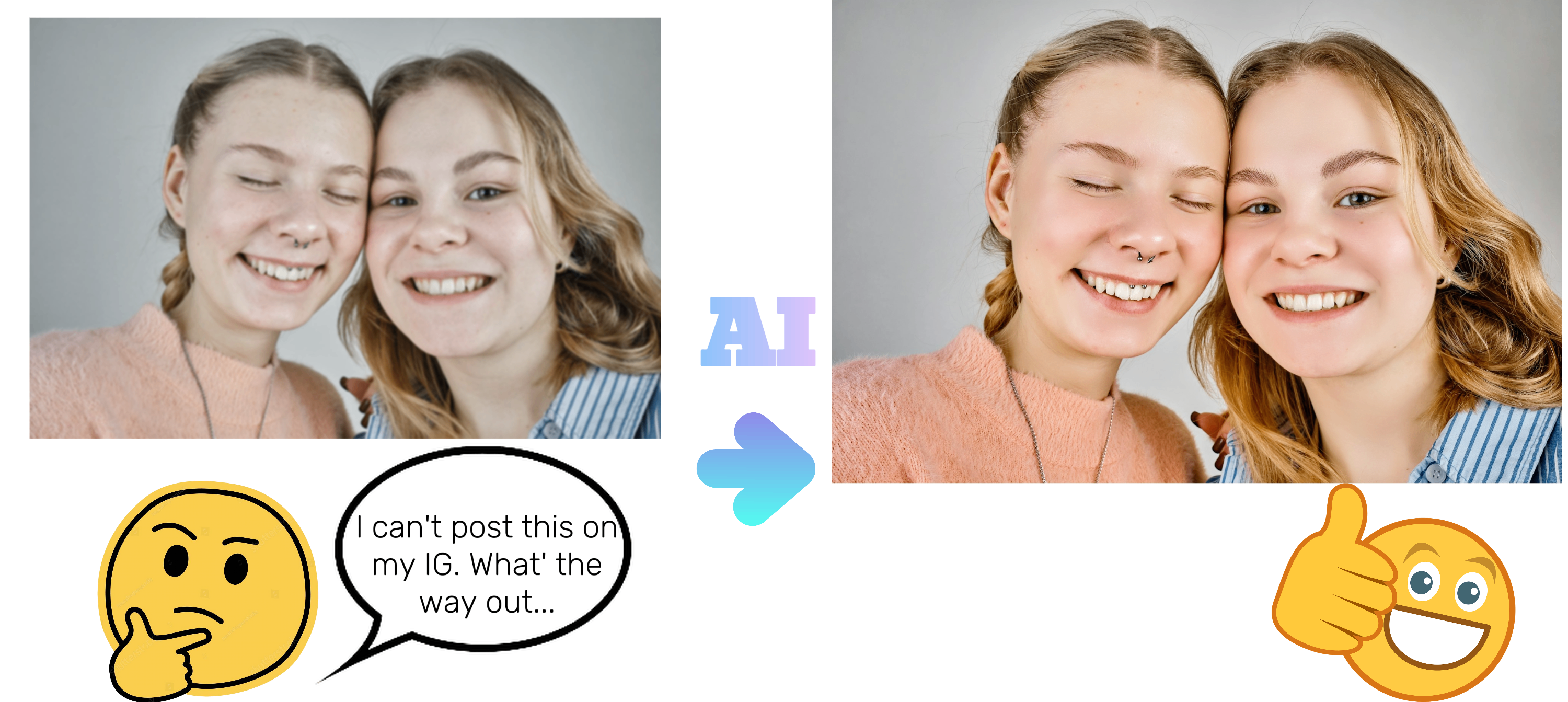 AI auto-enhances photos