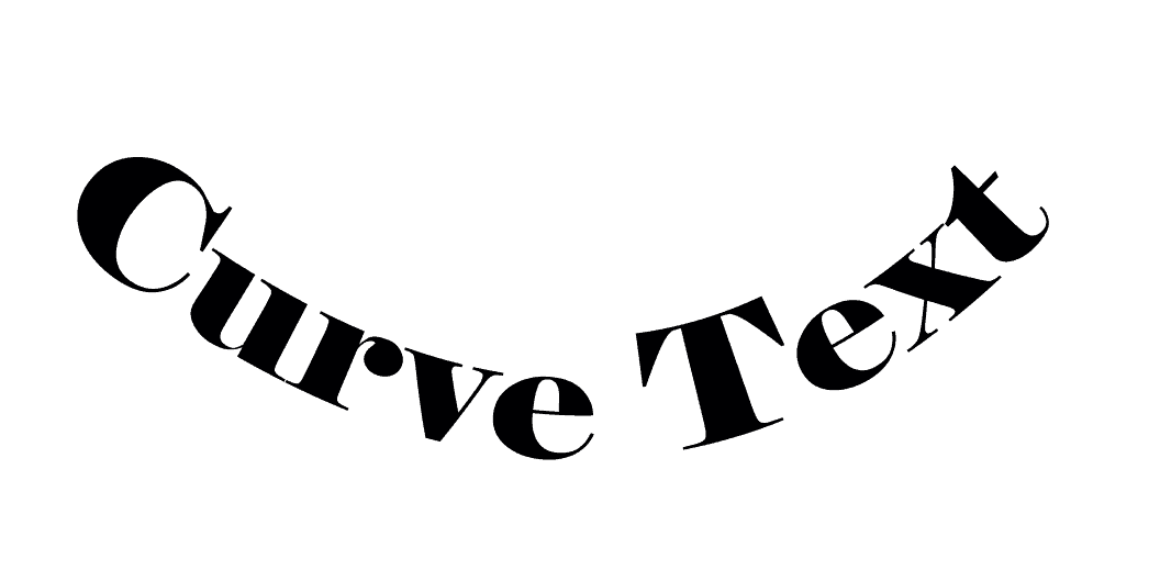 Curved font