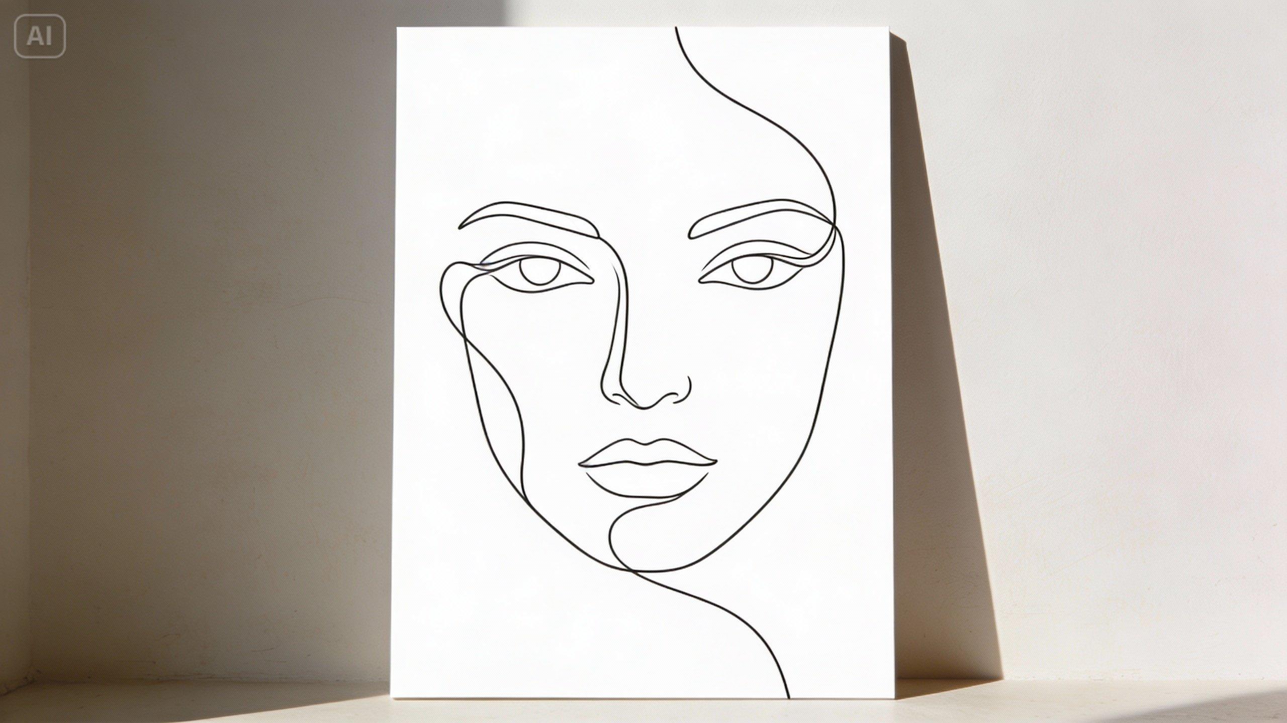 line art minimalist poster