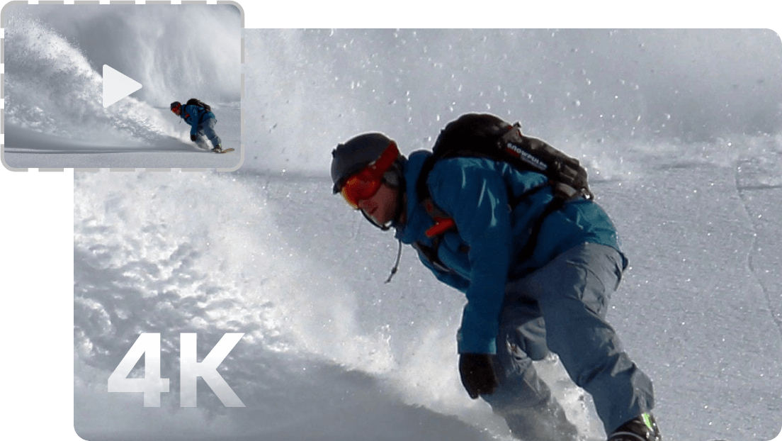 Achieve 4K with AI video upscaler